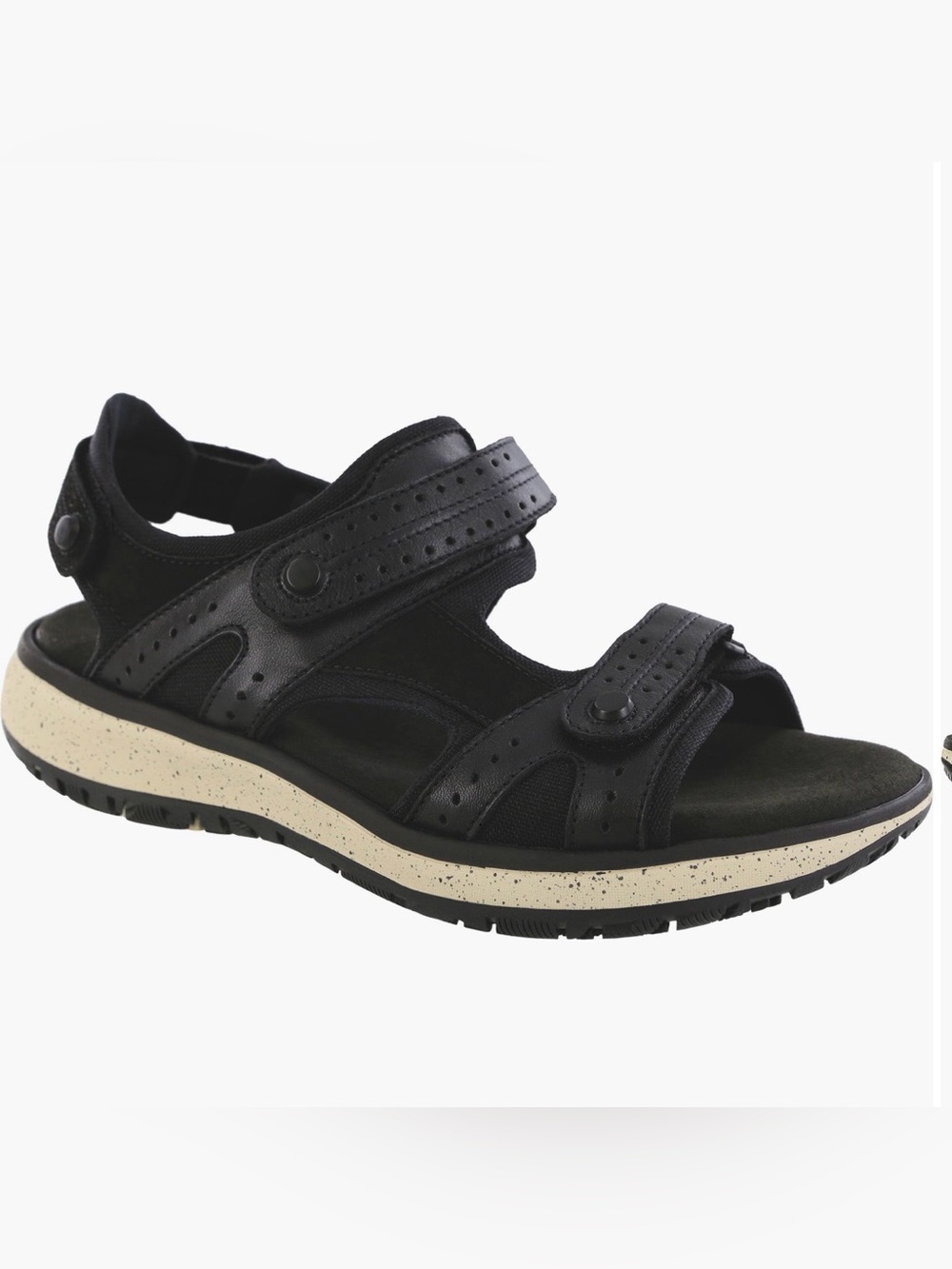 SAS Embark Sandals adjustable black leather sport comfort women’s 11.5 $199 NEW